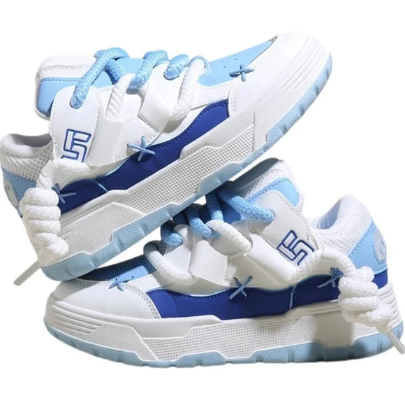 Baby Blue Y2k Sneakers - Picture 2 of 5